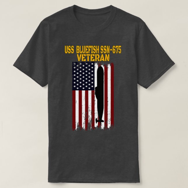 Camiseta Padres del Día de los Veteranos Submarinos USS Blu (Diseño del anverso)