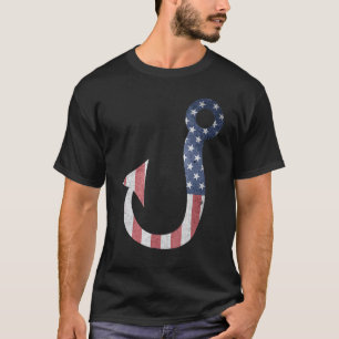 Camiseta Padres Día Bandera Pesca Fish Hook