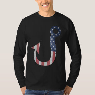 Camiseta Padres Día Bandera Pesca Fish Hook