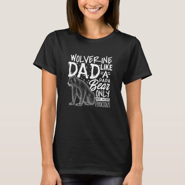 Camiseta Padres día Wolverine Dad Papa Bear (Anverso)