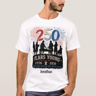 Camiseta Padres Fundadores de América 250 Años Jóvenes 1776