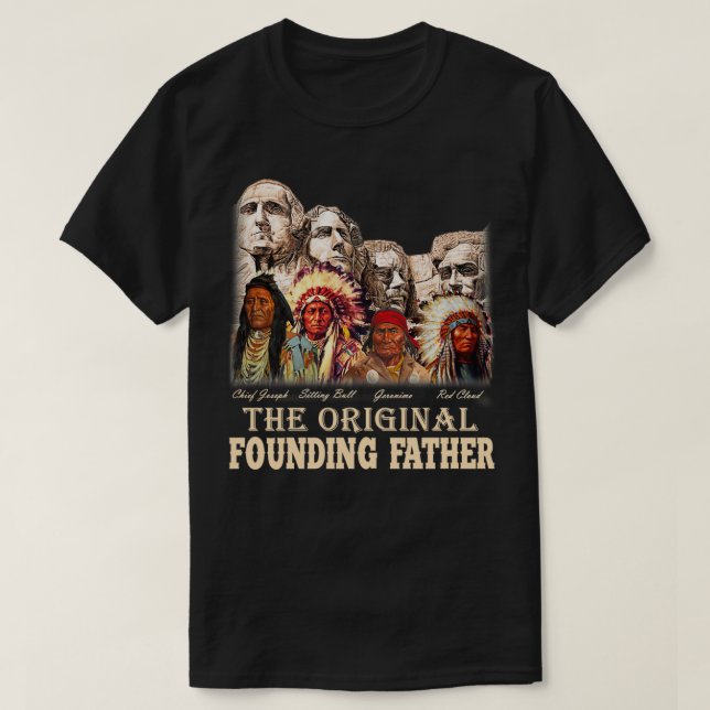 Camiseta Padres Fundadores Nativos Americanos (Diseño del anverso)