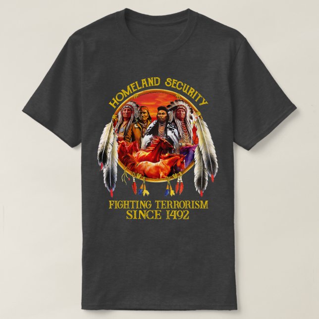 Camiseta Padres fundadores nativos indios T (Diseño del anverso)