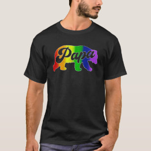 Camiseta Padres gays Orgullo LGBT Arcoiris papá oso padre