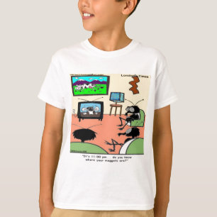 Camiseta Padres Insectos Dibujos Animados Divertidos