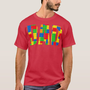 Camiseta Padres Padres Padres Construcción de bloques de co