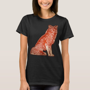 Camiseta Padres silvestres de zorro rojo depredador con zor
