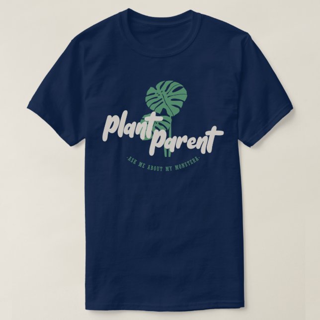 Camiseta Padres vegetales - Pregúntame sobre mi monstera (Diseño del anverso)