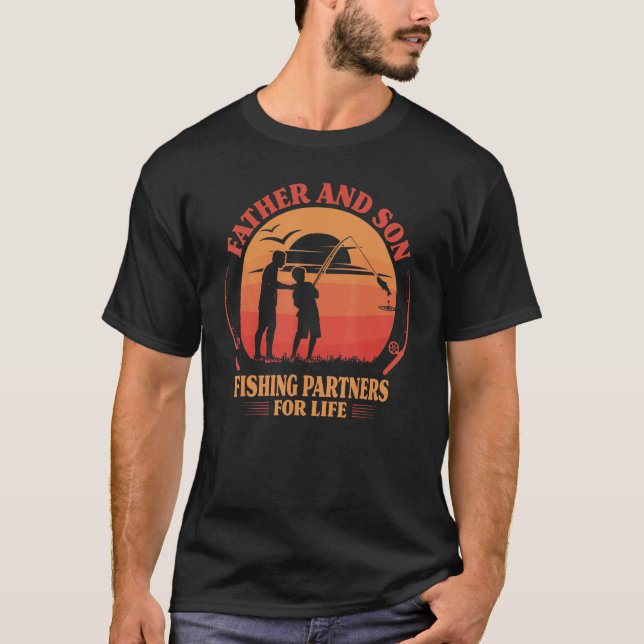 Camiseta Padres Vintales Y Pescadores Son Socios Para La Vi (Anverso)