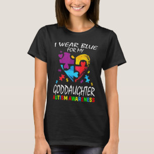 Camiseta Padrina Padrina Azul Por El Autismo De Mi Hija