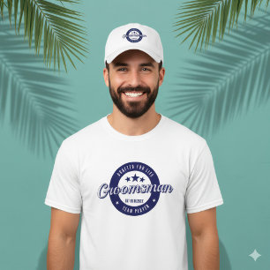Camiseta Padrino de Boda con Escudo Circular Azul de por Vi