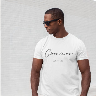 Camiseta Padrino de Boda Personalizado Chic Minimalista
