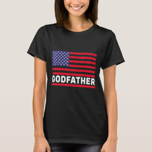 Camiseta Padrino De La Bandera Estadounidense Para El Abuel