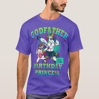 Camiseta Padrino de la princesa de cumpleaños Dabbing Unico