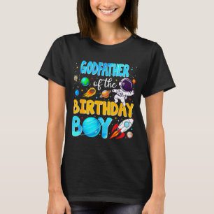 Camiseta Padrino del astronauta espacial del cumpleañero 1º