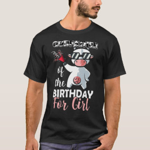 Camiseta Padrino Del Chica De Cumpleaños Familia Vaca Prime