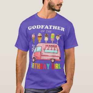 Camiseta Padrino Del Chica De Cumpleaños Helado Camión Bda