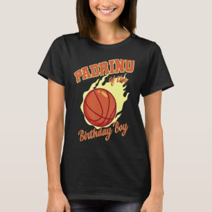 Camiseta Padrino Del Cumpleaños De La Familia De Baloncesto