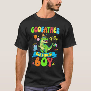 Camiseta Padrino Del Cumpleaños Niño TRex Dinosaurio Cumple