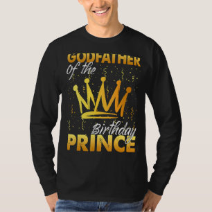 Camiseta Padrino Del Cumpleaños Príncipe Niños Hijo