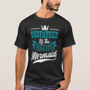 Camiseta Padrino Del Fiesta De La Sirenita De Cumpleaños Bd