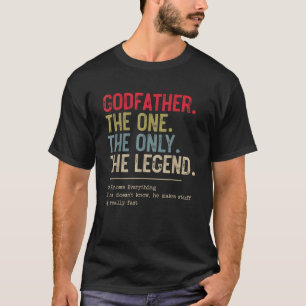Camiseta Padrino El Único La Leyenda Él Conoce a Eva
