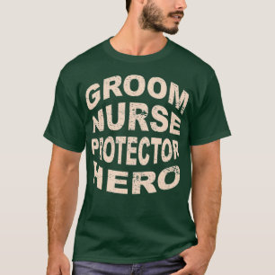 Camiseta Padrino Enfermero Protector Héroe Profesión Novio