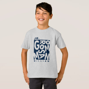 Camiseta Padrino Junior Jr., cortejo de boda, Azul Marino