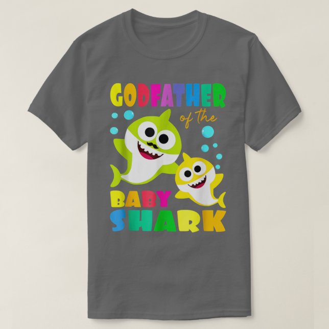 Camiseta Padrino Tiburón Cumpleaños Padrino Familia Tiburón (Diseño del anverso)