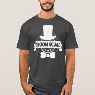 Camiseta Padrinos de boda Novio Hombres Cuadrados Soltero S