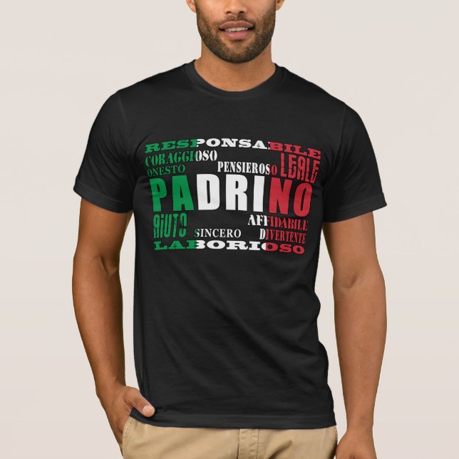 Camiseta Padrinos italianos: Calidades (Anverso)