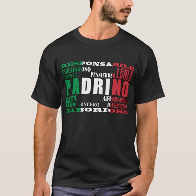 Camiseta Padrinos italianos: Calidades (Anverso)
