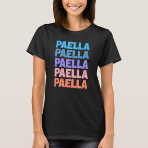 Camiseta Paella España Texto Repetido Moderno