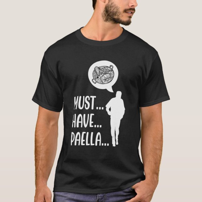 Camiseta Paella Food Paella Humor de comida zombi Paella Li (Anverso)