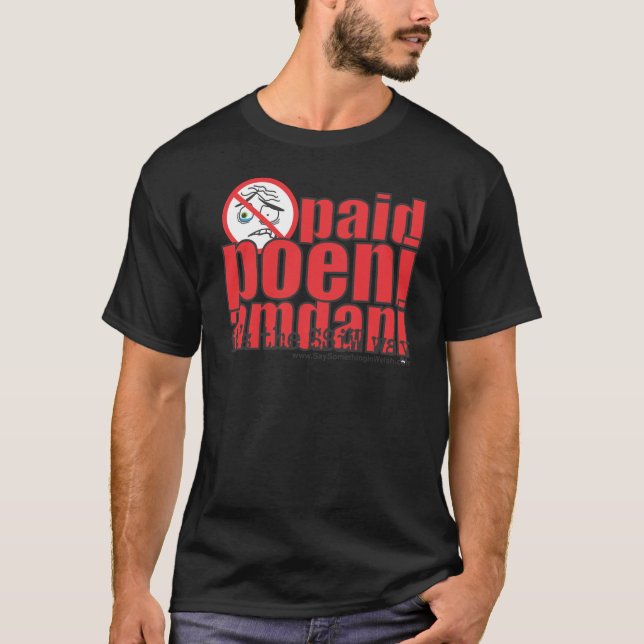 Camiseta ¡Pagado poeni amdani! (Anverso)