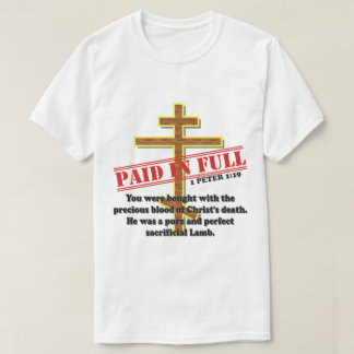 CAMISETA PAGADO POR COMPLETO POR LA SANGRE DE CRISTO