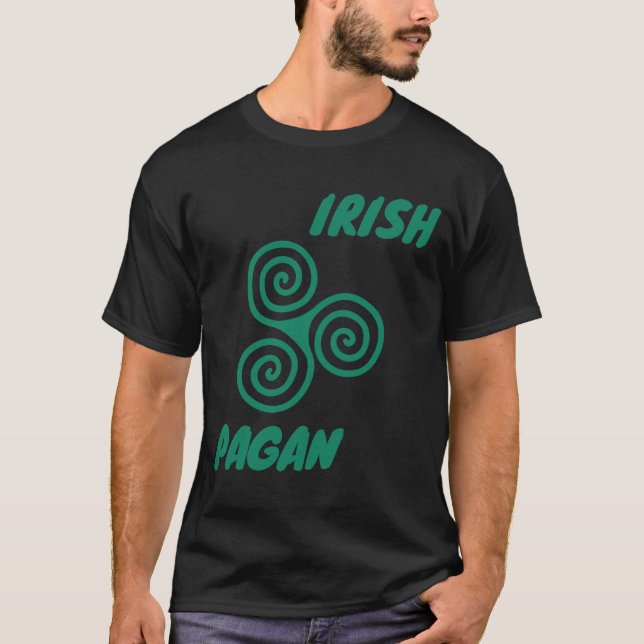 Camiseta Pagan céltico irlandés Triskele Trinity Swirls (Anverso)