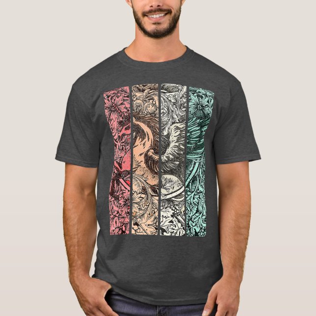 Camiseta Pagan de mitología griega del caballo retro Pegasu (Anverso)