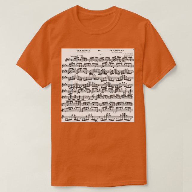 Camiseta Paganini Caprice I (Diseño del anverso)
