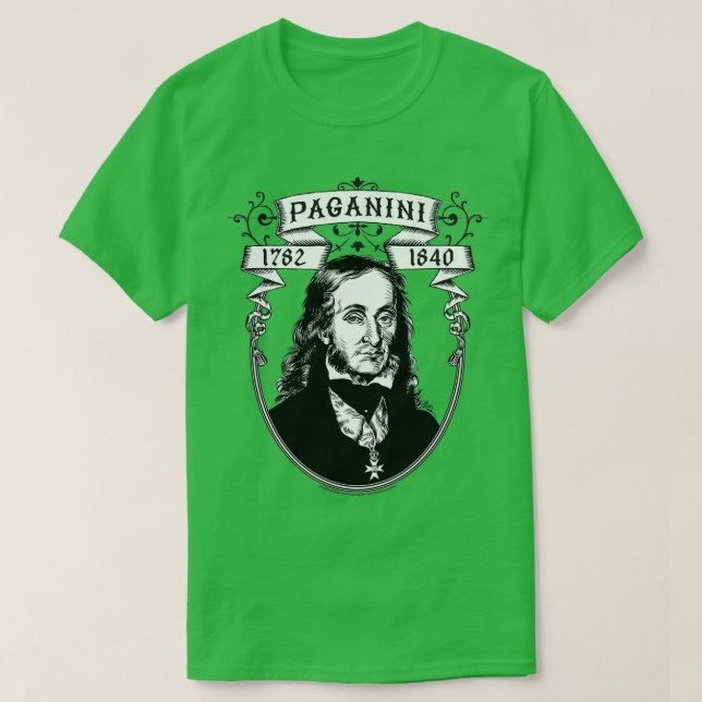 Camiseta Paganini para s oscuro (Diseño del anverso)