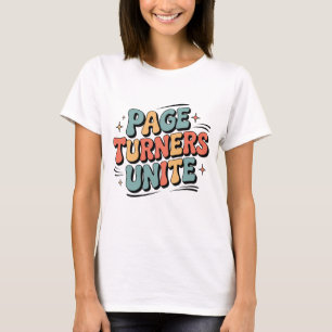 Camiseta Page Turners Une el amante del libro retro