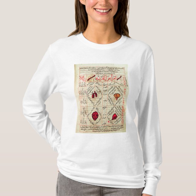 Camiseta Página de "Canon de la medicina" por Avicenna (Anverso)