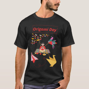 Camiseta página de origami calendario diario