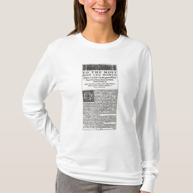 Camiseta Página del esmero en 'el Bible santo (Anverso)