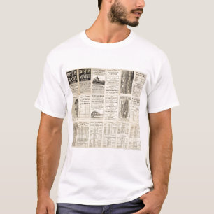 Camiseta Página del texto del ferrocarril de Boston y de