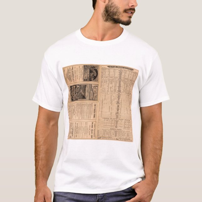 Camiseta Página del texto del ferrocarril del valle de (Anverso)