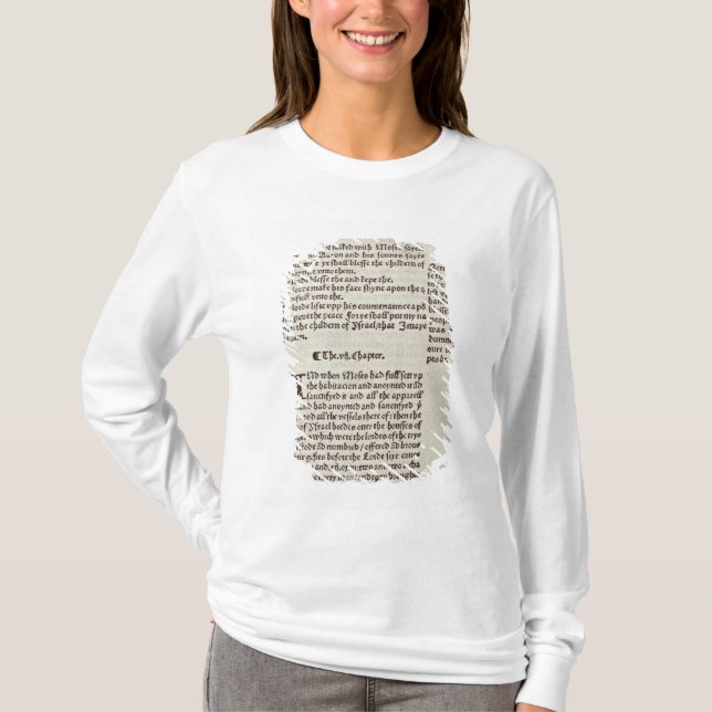 Camiseta Página del texto del viejo testamento (Anverso)