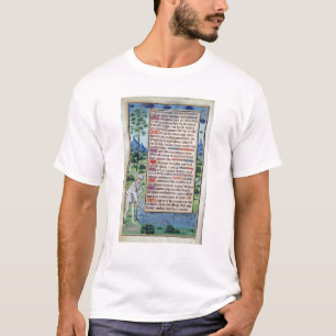 Camiseta Página del texto latino con la frontera