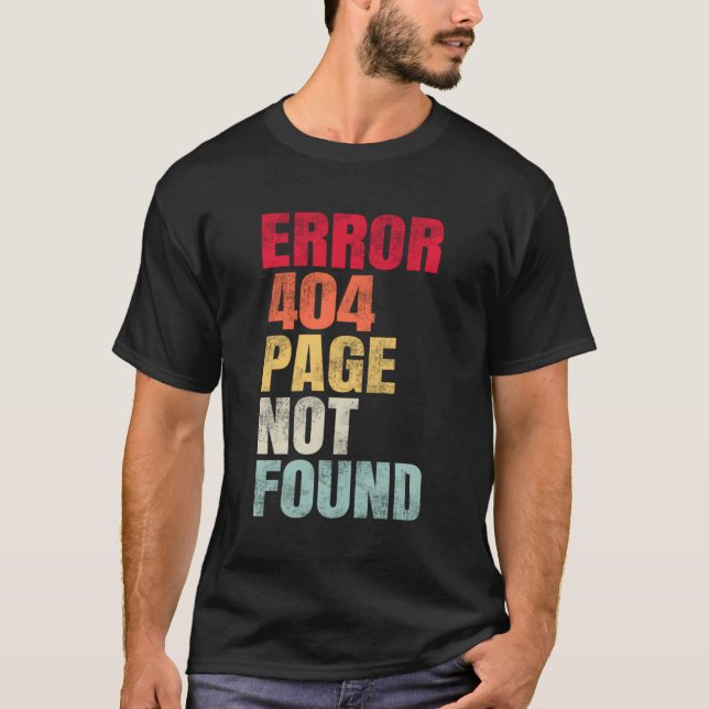 Camiseta Página Error 404 No Encontrada (Anverso)