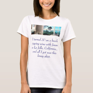 Camiseta página-LG-CRNA, di vuelta a 30 en una playa que